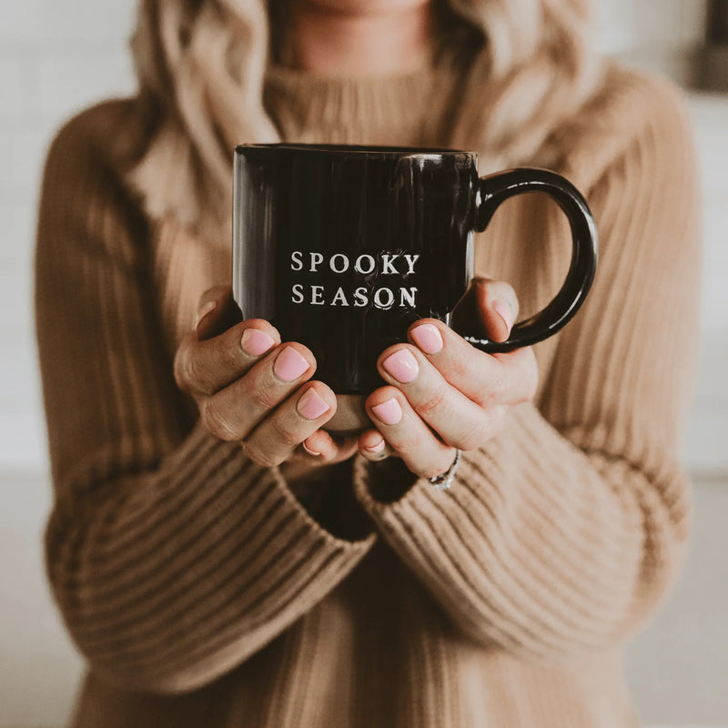 Sweet Water Decor Spooky Season 14oz. Black Stoneware Coffee Mug