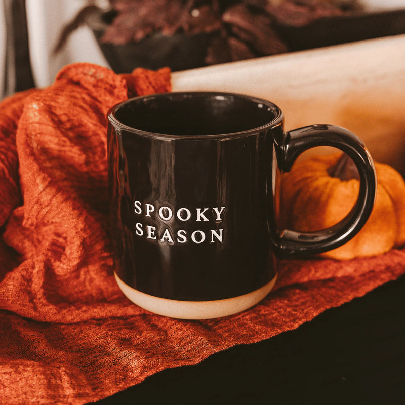 Sweet Water Decor Spooky Season 14oz. Black Stoneware Coffee Mug