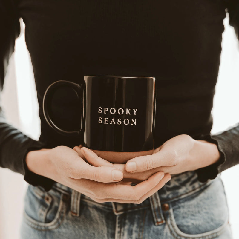 Sweet Water Decor Spooky Season 14oz. Black Stoneware Coffee Mug