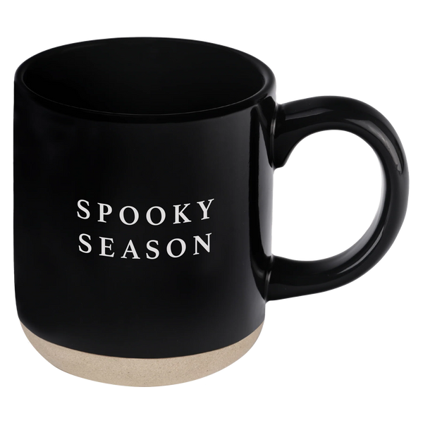 Sweet Water Decor Spooky Season 14oz. Black Stoneware Coffee Mug