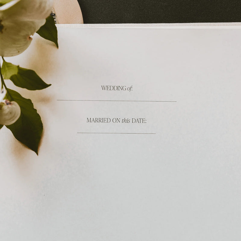 Sweet Water Decor Tan Wedding Guestbook