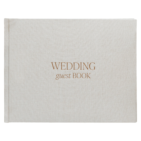 Sweet Water Decor Tan Wedding Guestbook