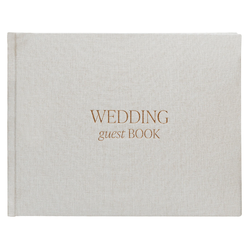 Sweet Water Decor Tan Wedding Guestbook