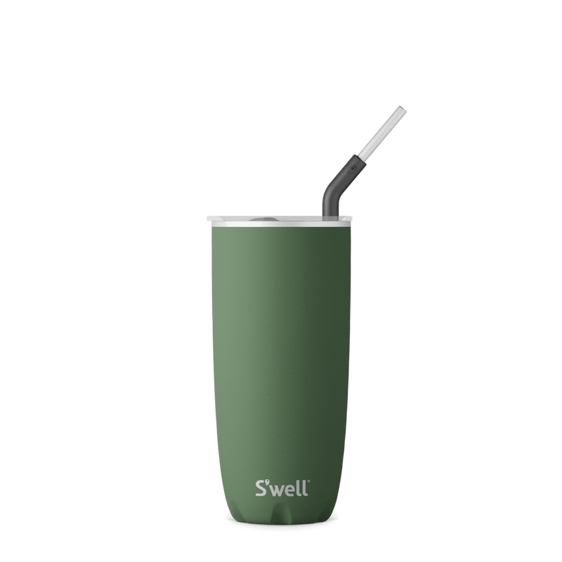 S'well Tumbler with Straw Green Jasper