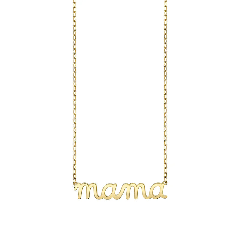 Sydney Evan Mama Script Necklace