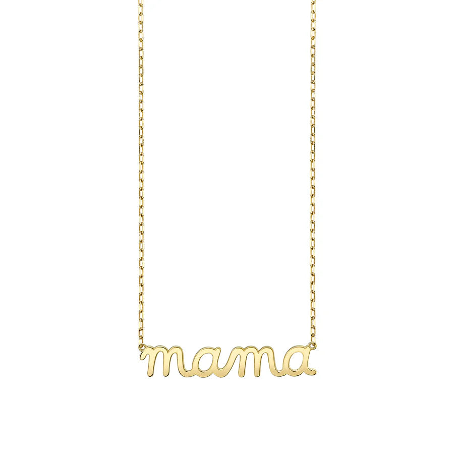 Sydney Evan Mama Script Necklace