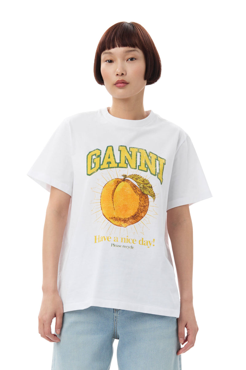 Ganni Basic Jersey Peach Relaxed Tshirt