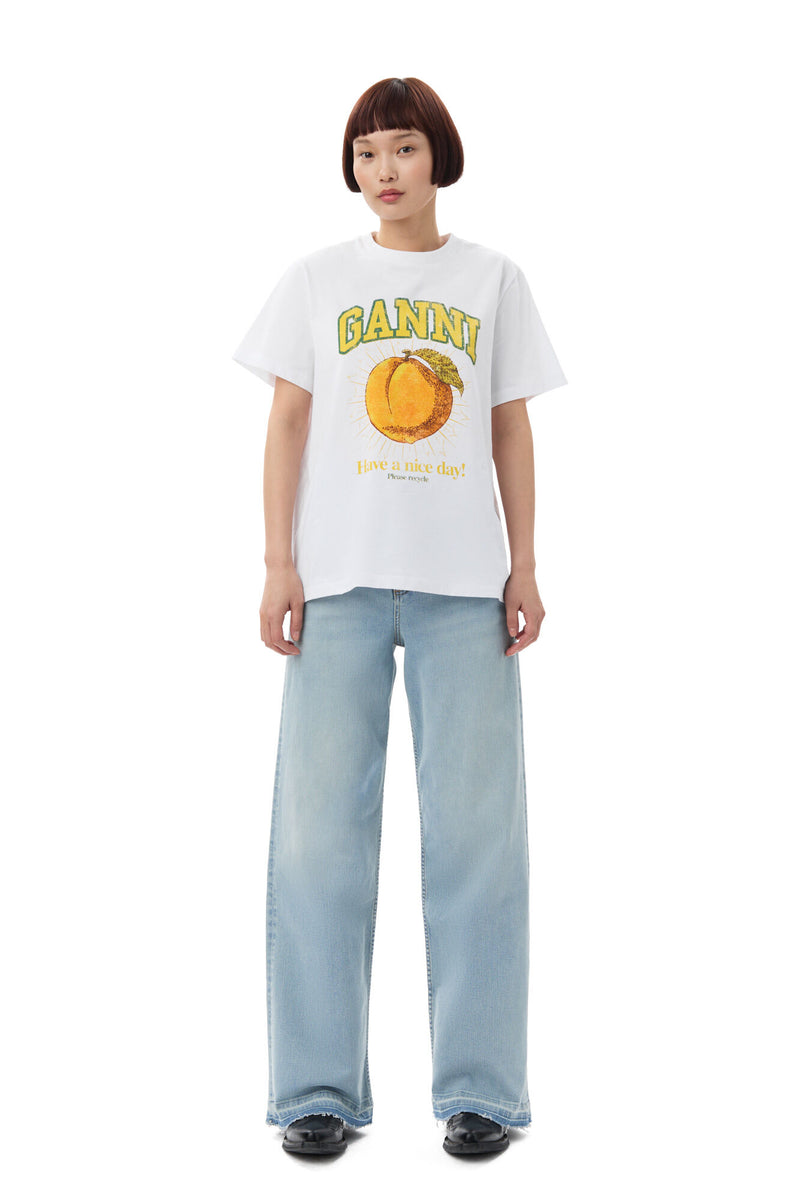 Ganni Basic Jersey Peach Relaxed Tshirt