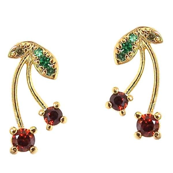 Tai Pave cherry earrings- DF4/ DF20/ 111#