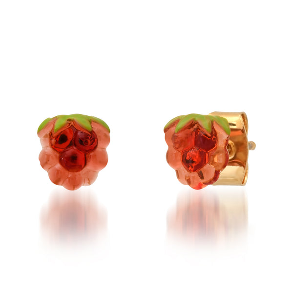 Tai Resin raspberry post earrings