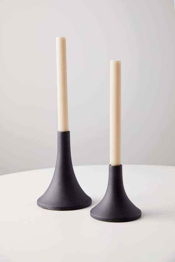 The Floral Society Ceramic Taper Holder Med