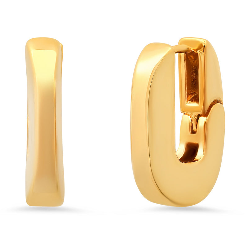 Tai Ear Oblong huggie earrings - Gold