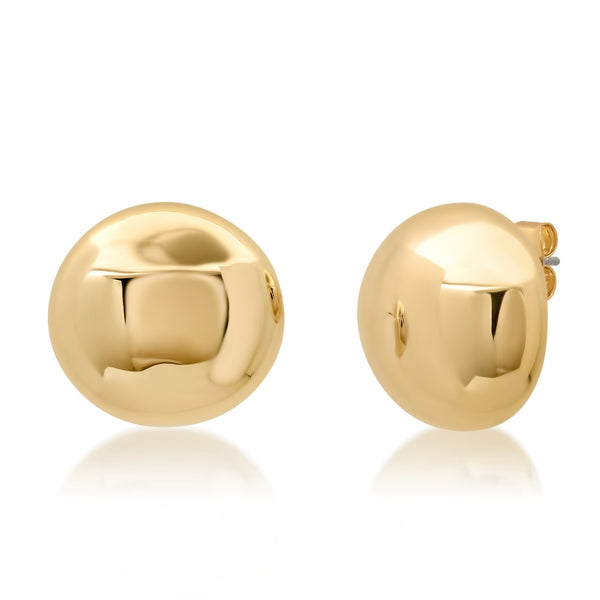 Tai Gold button post earrings