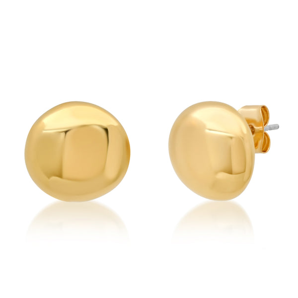 Tai Gold button post earring - Medium