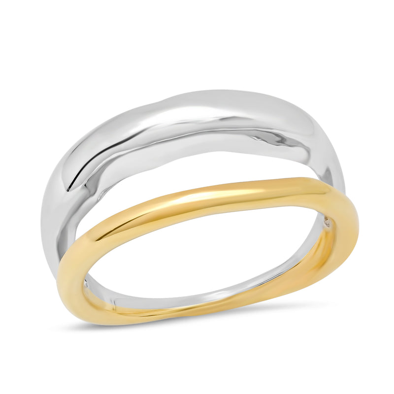 Tai ring - two tone double look ring