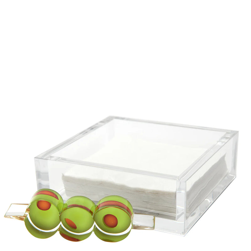 Tara Wilson Designs Cocktail Napkin Holder - Olives