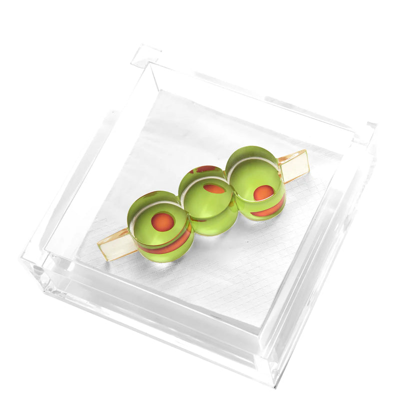 Tara Wilson Designs Cocktail Napkin Holder - Olives