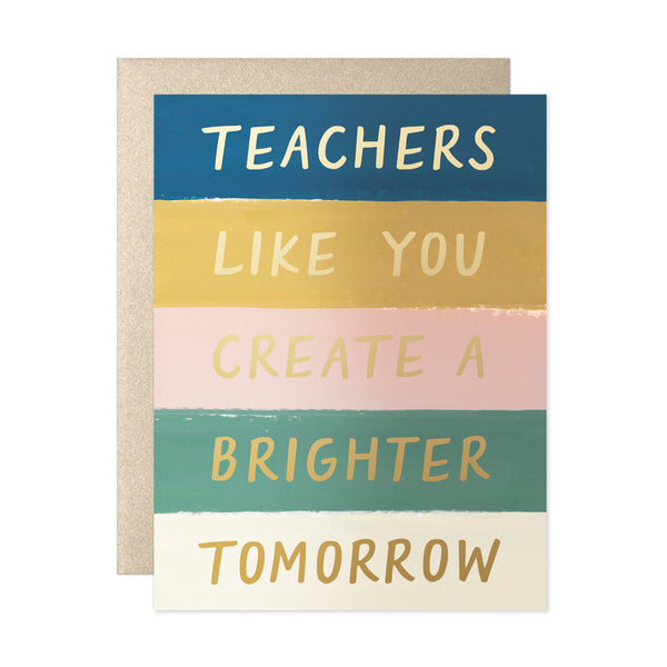 Our Heiday Teacher Brighter Tomorrow Card