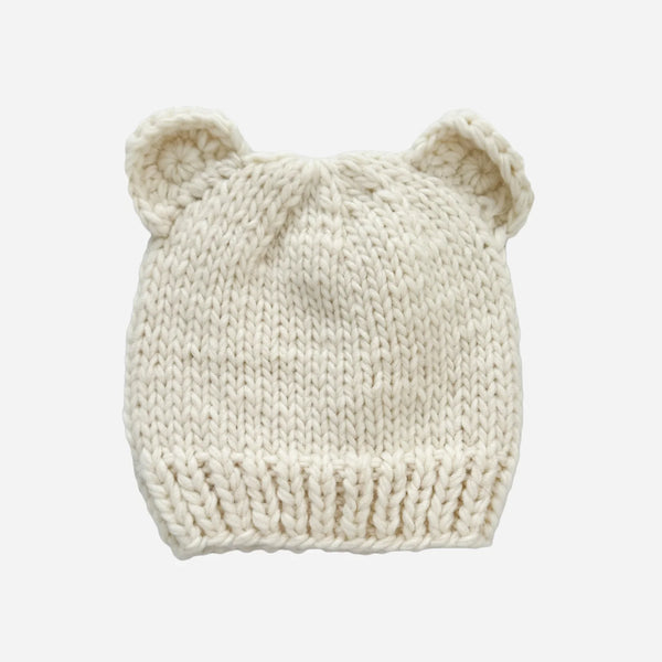 The Blueberry Hill Bear Hat, Cream