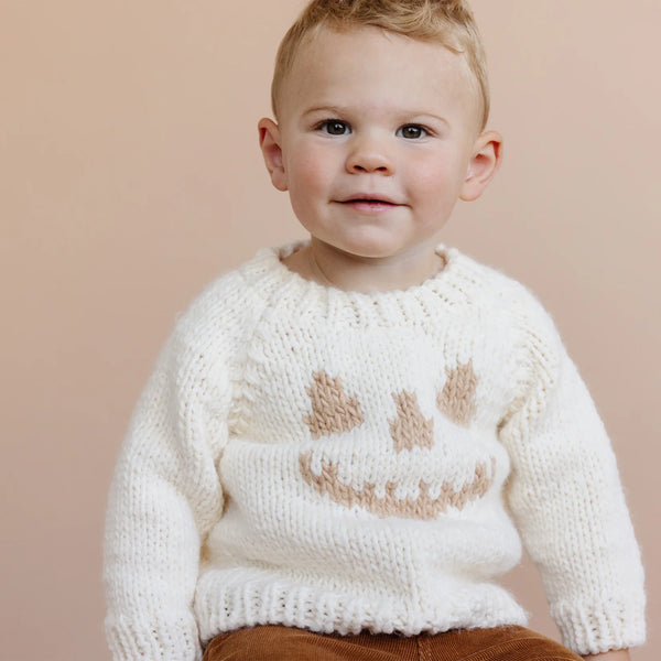 The Blueberry Hill Jack-o-lantern Sweater, Cream