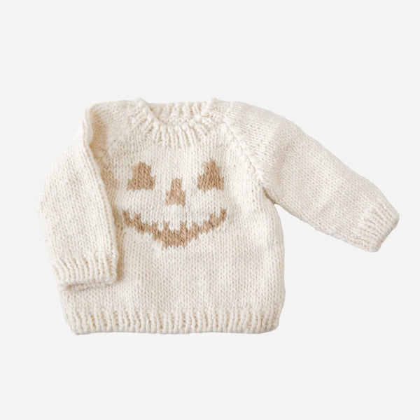 The Blueberry Hill Jack-o-lantern Sweater, Cream