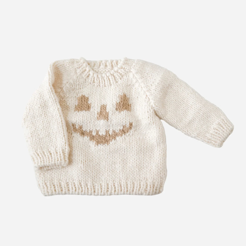 The Blueberry Hill Jack-o-lantern Sweater, Cream