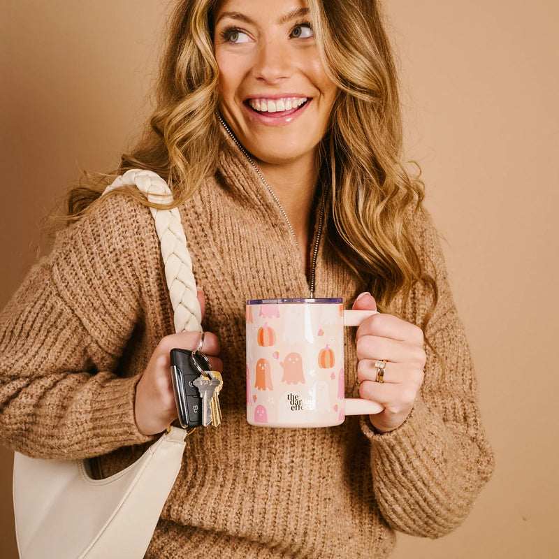 The Darling Effect 14 oz Insulated Mug-Ghost Party