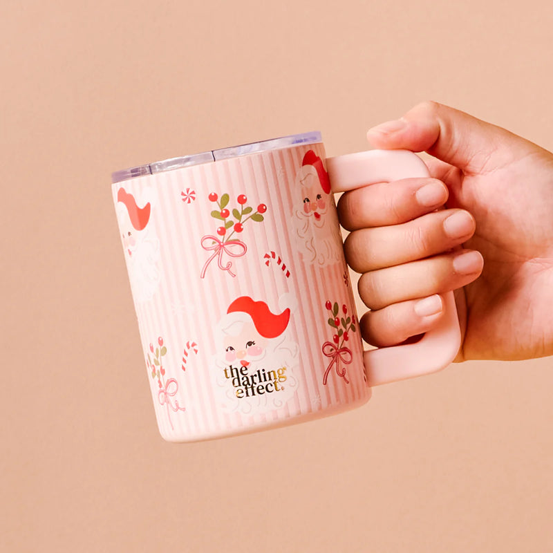 The Darling Effect 14 oz Insulated Mug-Holly Jolly Santa