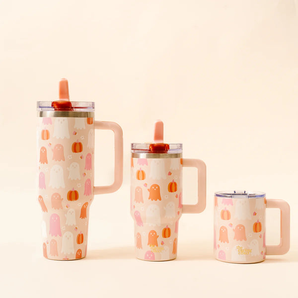 The Darling Effect 40 oz Lifestyle Flip Straw Tumbler- Ghost Party