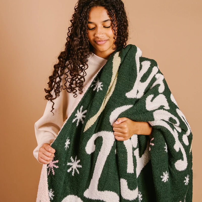 The Darling Effect Cozy Dreams Luxe Blanket-Merry Little Christmas