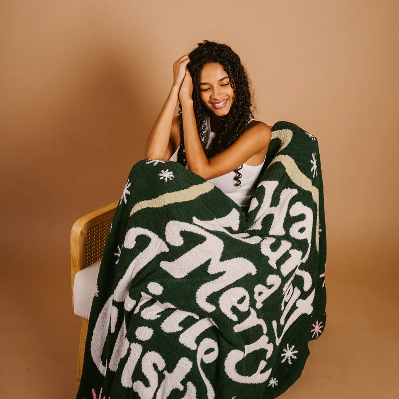 The Darling Effect Cozy Dreams Luxe Blanket-Merry Little Christmas