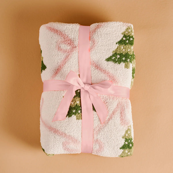The Darling Effect Cozy Dreams Luxe Blanket- Twinkling Trees