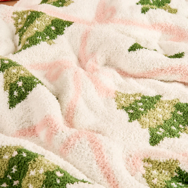 The Darling Effect Cozy Dreams Luxe Blanket- Twinkling Trees