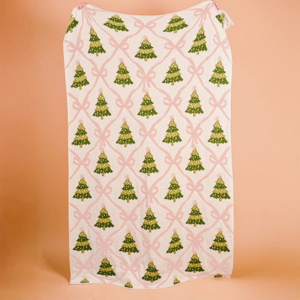 The Darling Effect Cozy Dreams Luxe Blanket- Twinkling Trees
