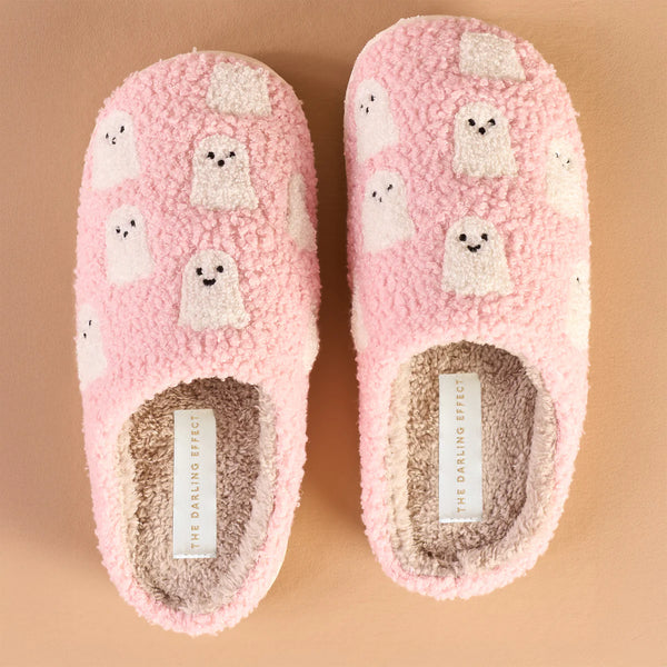 The Darling Effect Fuzzy Slippers-Ghosts