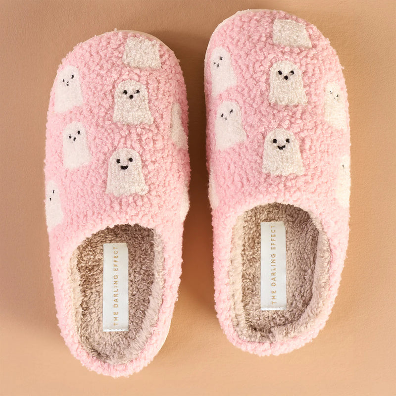 The Darling Effect Fuzzy Slippers-Ghosts