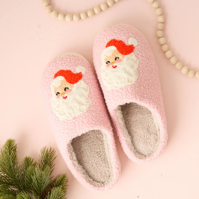 The Darling Effect Fuzzy Slippers-Santa