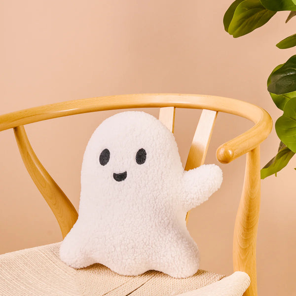 The Darling Effect Throw Pillow-Ghost