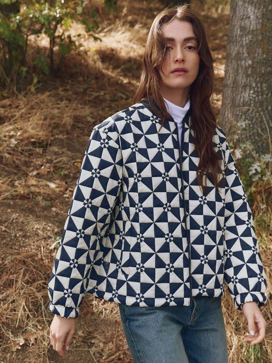 The Great The Alps Puffer Jacket Quilted Vintage Navy