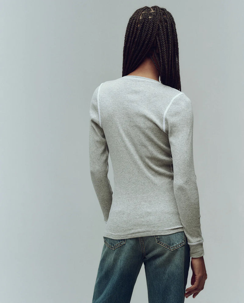 The Great The Baby Rib Henley Heather Grey