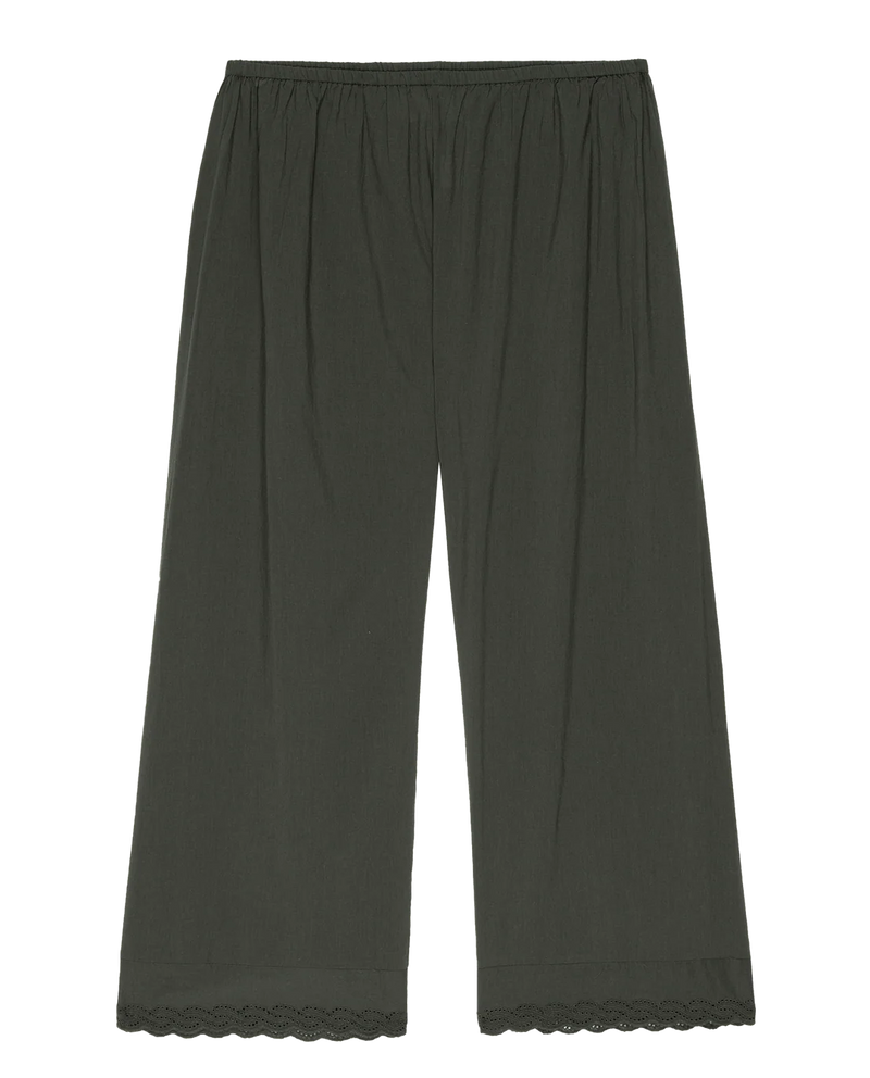 The Great The Eyelet Easy Sleep Pant Black