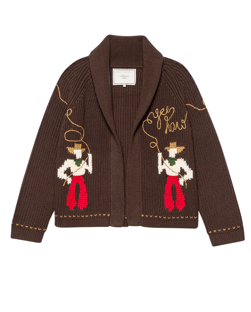 The Great The Lasso Lodge Cardigan Umber