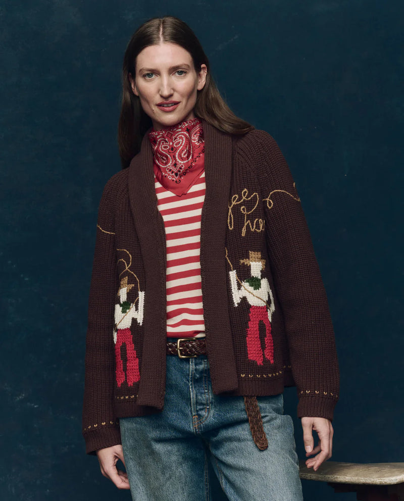 The Great The Lasso Lodge Cardigan Umber