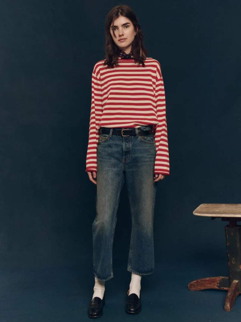 The Great The Sailor Sweater Maple Stripe
