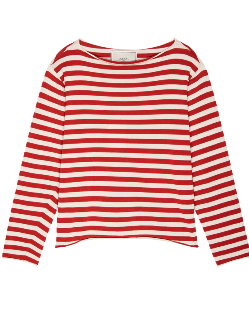 The Great The Sailor Sweater Maple Stripe