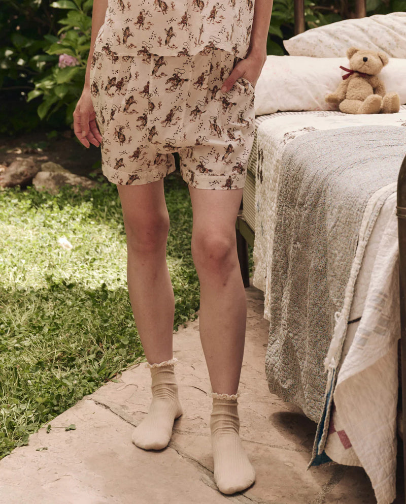 The Great The Square Pajama Short Cream Cowboy