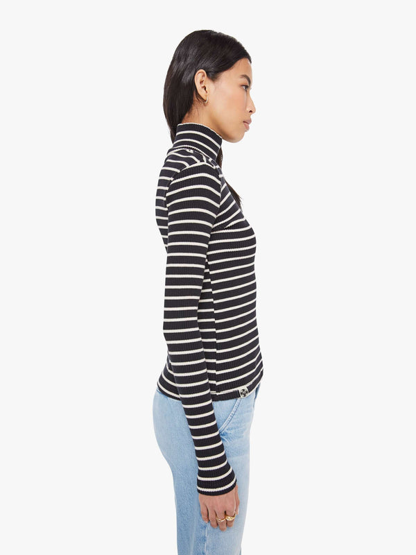 Mother The Long Sleeve Hickey Black and White Stripe