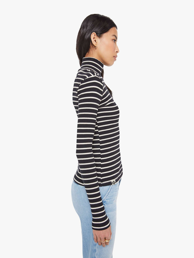 Mother The Long Sleeve Hickey Black and White Stripe