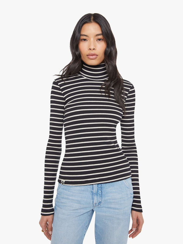 Mother The Long Sleeve Hickey Black and White Stripe