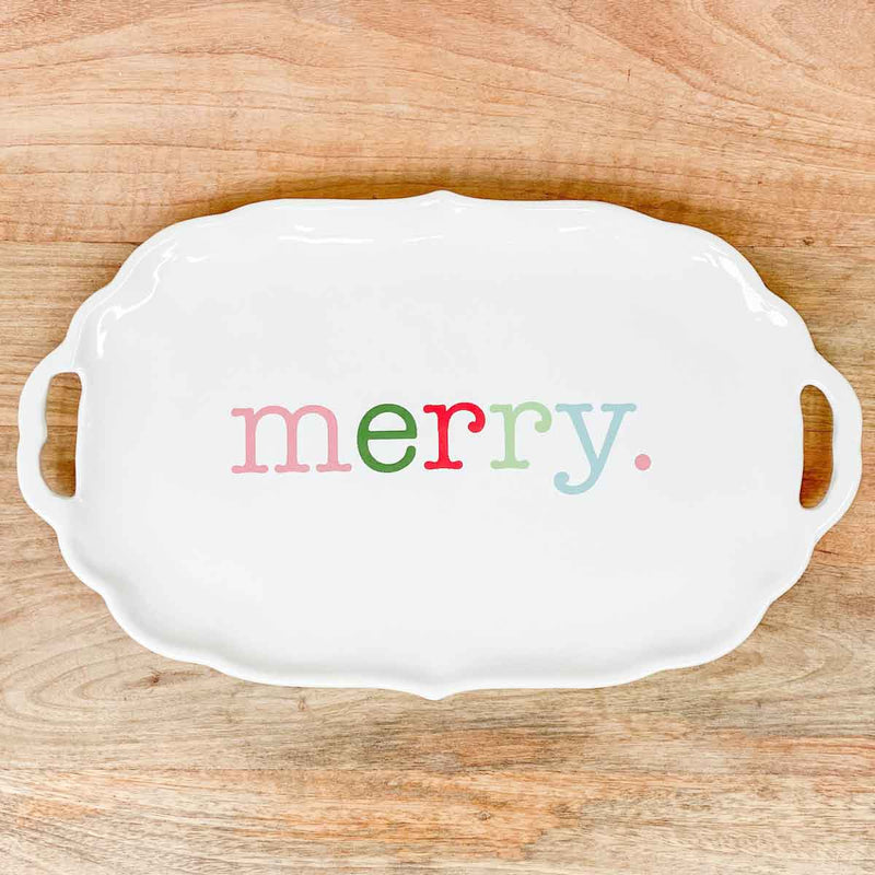 The Royal Standard Merry Platter White/Multi 16.5x10